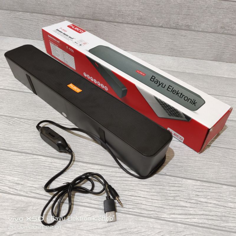 Soundbar Fleco F-550 USB /Speaker Aktif Laptop Komputer HP Super Bass /Speaker Digital Fleco