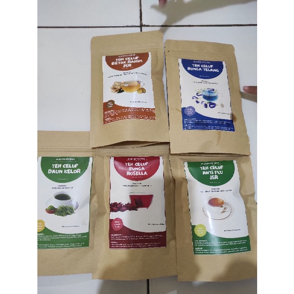 

Teh Herbal Daun Rosella, Daun Kelor, Daun telang, Detox Rahim