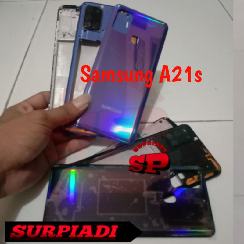 Jual Casing Housing Samsung A21s Fullset Backdoor Backdor Frame Lcd Tulang Tengah Original 5032