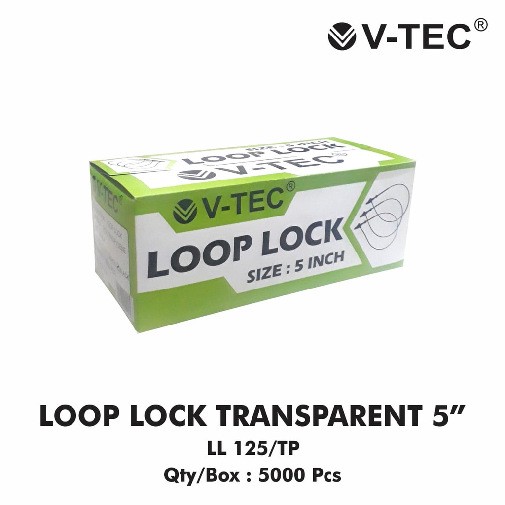 500 Pcs Loop Pin - Loop Lock V-Tec LL 126/B - Tali Hangtag - Tali Label 5 inch - Label Laundry