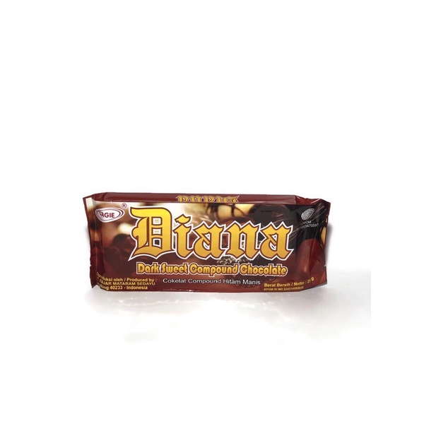 

Coklat batang Dark sweet coumpound chocolate diana 250g