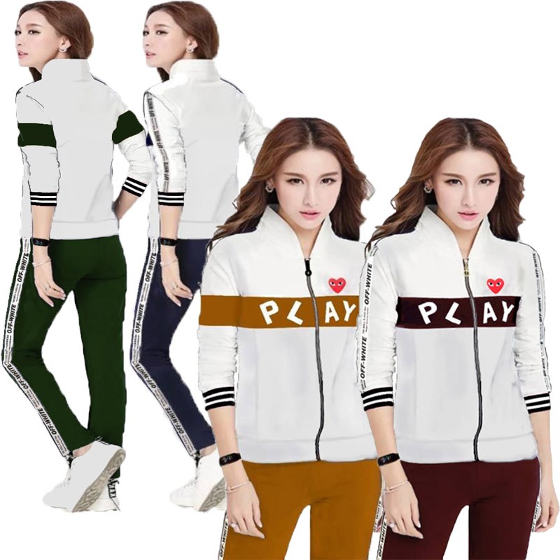 LVB Setelan Training Zipper Wanita/Track Suit Wanita/Setelan Olahraga Wanita/Uk.L-XL PLAY ZIPPER COMBI