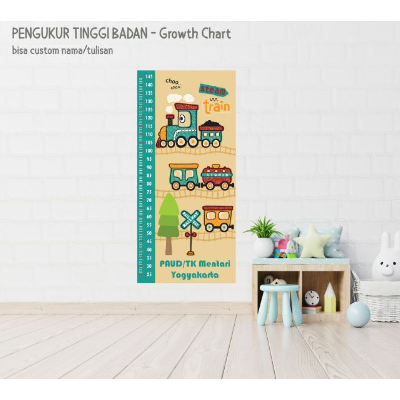 Alat Pengukur Tinggi Badan Anak Bayi Balita Custom Nama Tulisan Meteran Sederhana