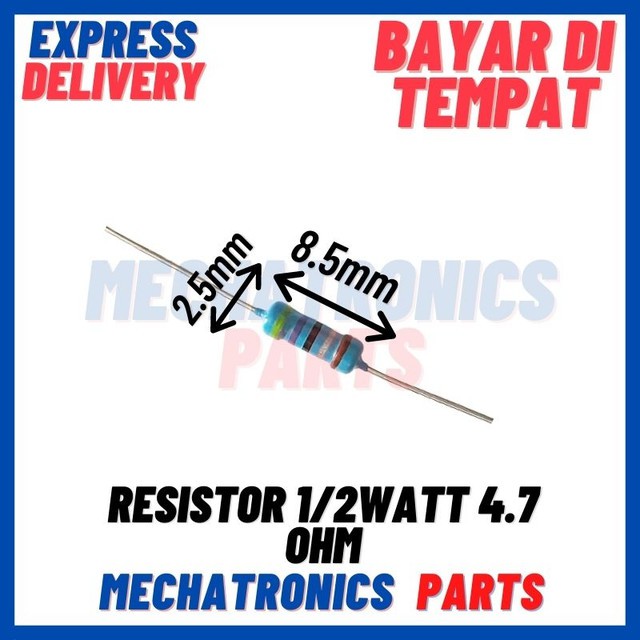 RESISTOR 1/2WATT 4.7 OHM