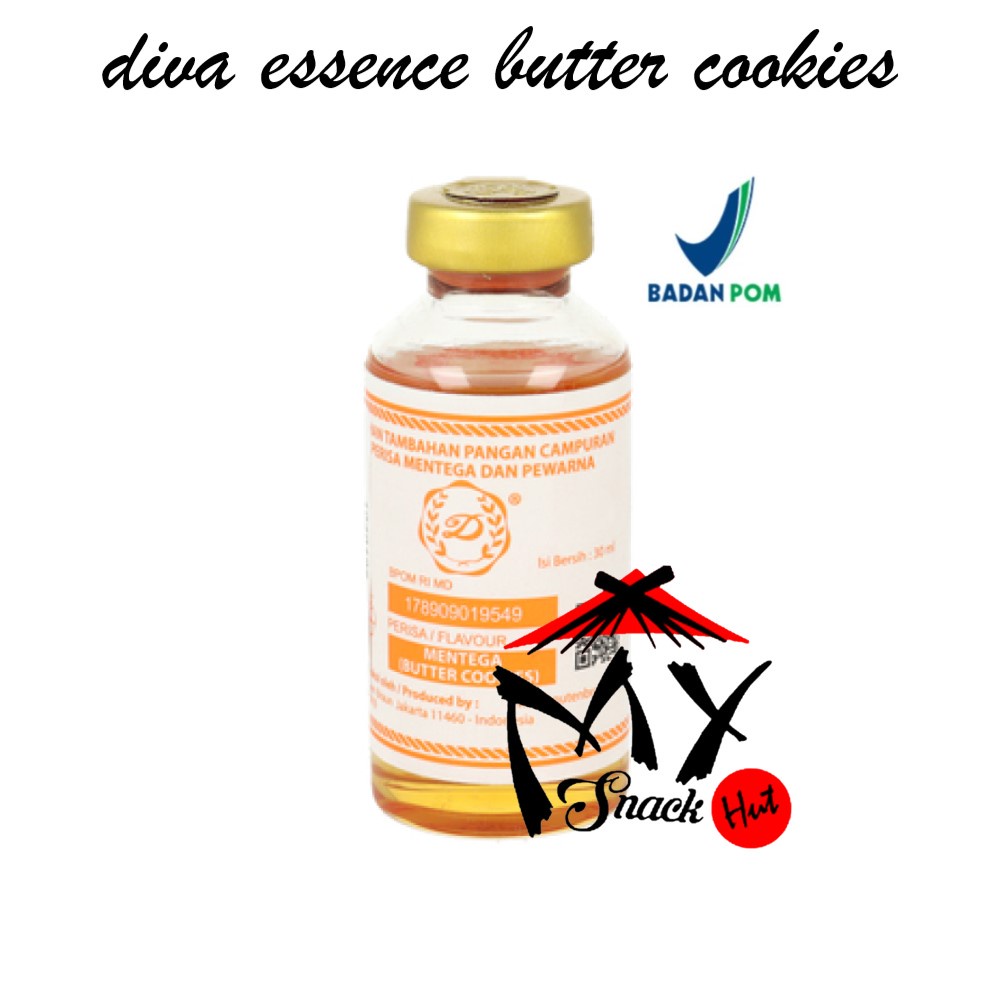 DIVA ESSENCE BUTTER COOKIES 30ML - FLAVOUR MENTEGA PENYEDAP ROTI - ESSEN ESEN KUE KERING KUKIS COOKIE