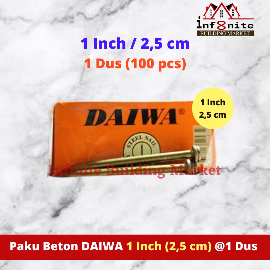 Paku Beton Tembok Paku Baja Paku Beton DAIWA 2.5 cm 1 inch @1 DUS