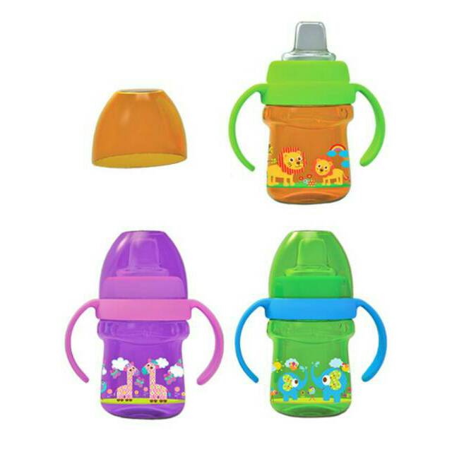 Baby Safe Training Cup Soft Spout 125 ml/ BabySafe Botol Minum Bayi Karakter