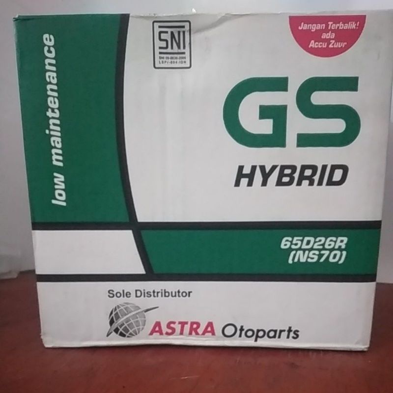 Aki Mobil GS Hybrid NS70 GS Original