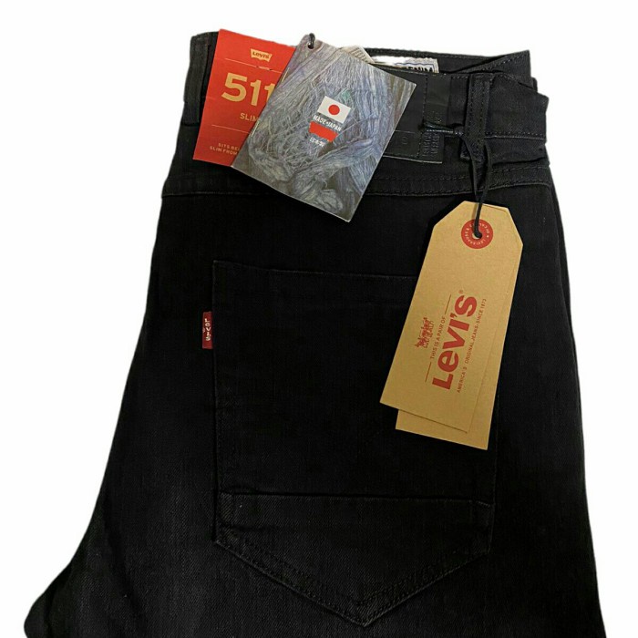 Levis Original Seri 511 Celana Jeans Stretch - Hitam, 31