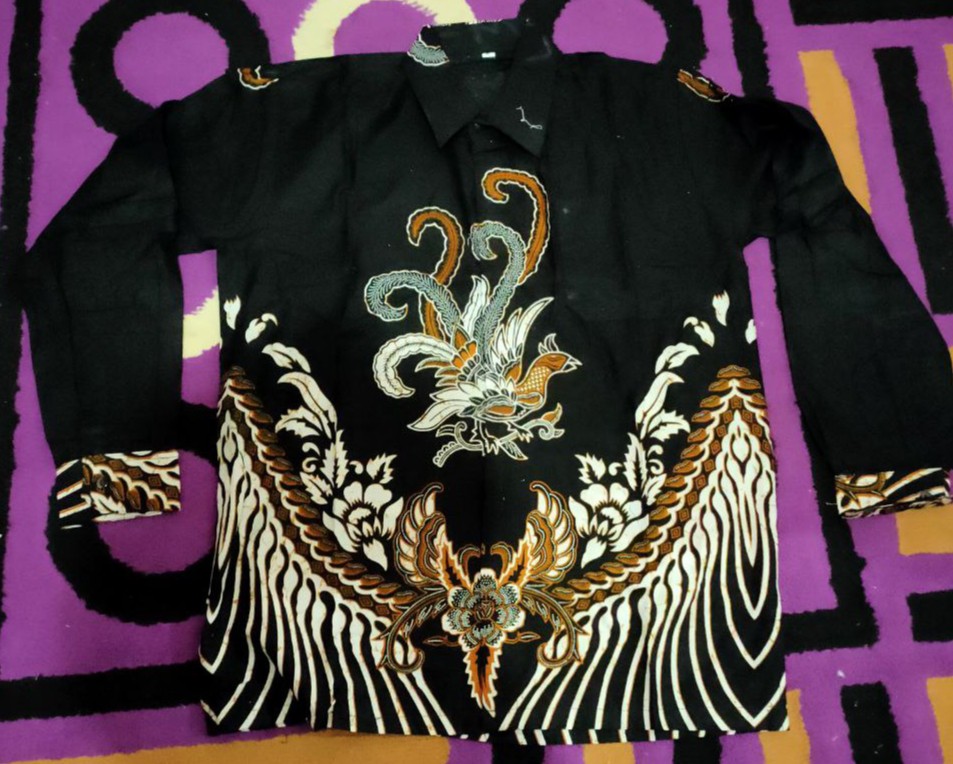 Kemeja Batik Semi Sutra Shyntetic Premium Exclusive Puring Istimewa Bahu Pakai Busa