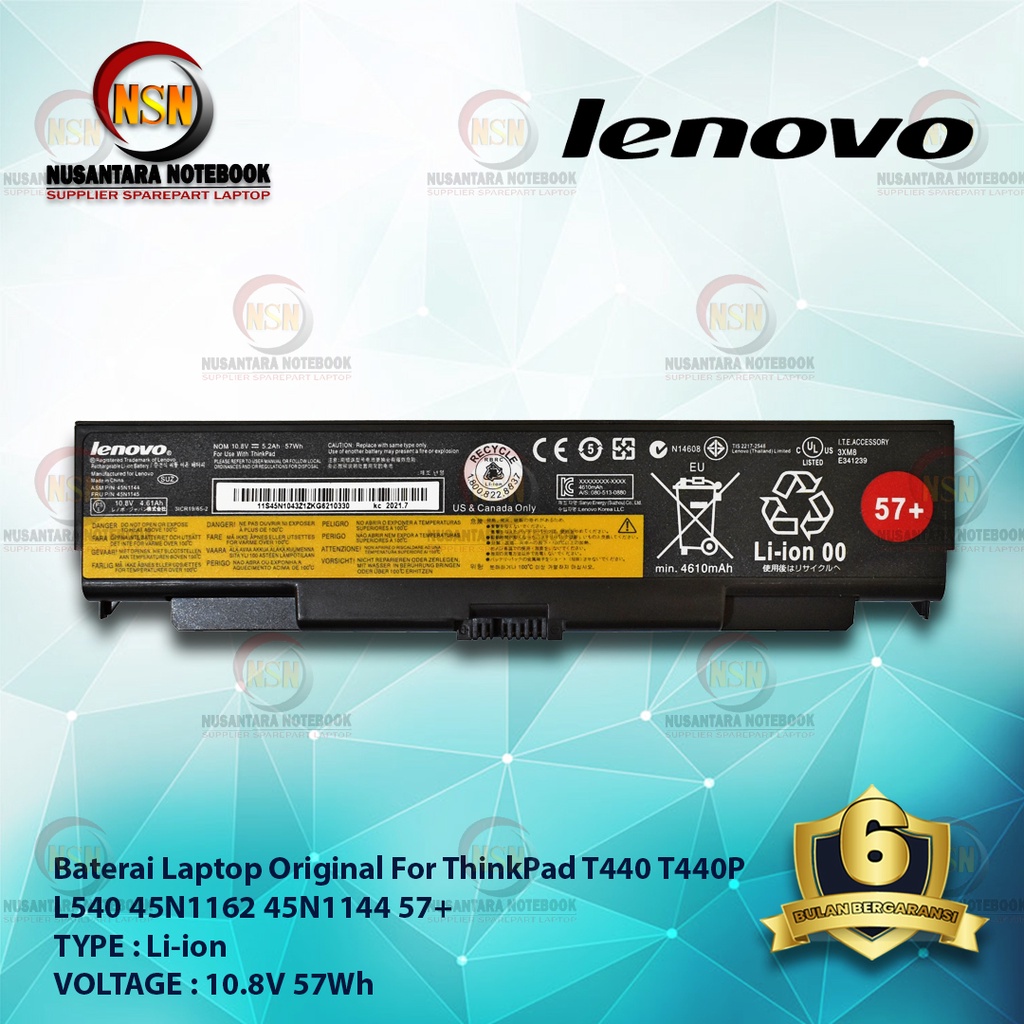 Baterai Original Lenovo Thinkpad T460 T440 T460P W550s L450s X240