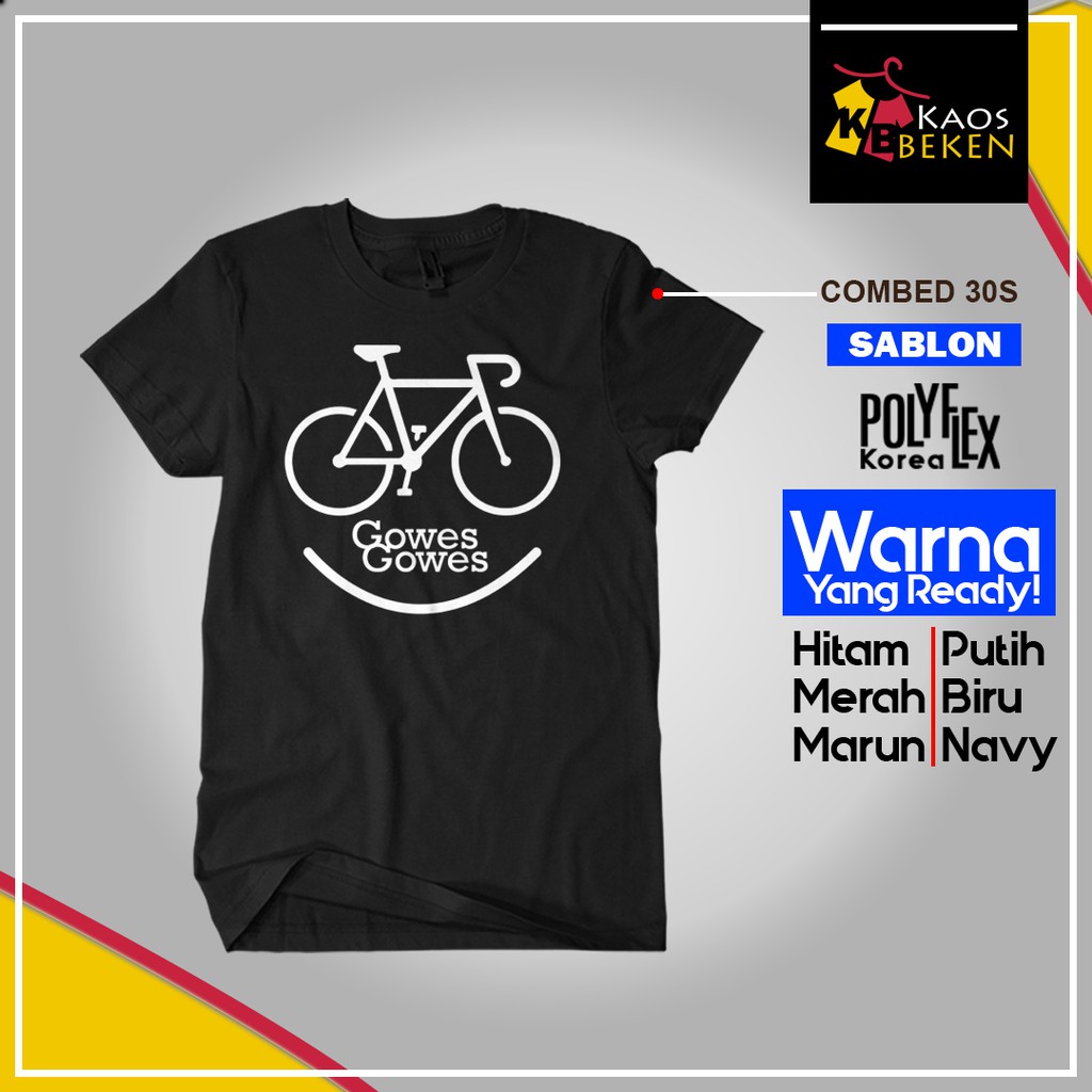 Kaos Cowok Kaos New Gowes Gowes Cotton Combed 30s / Kaos Lengan Pendek / Kaos Custom / Kaos Pria