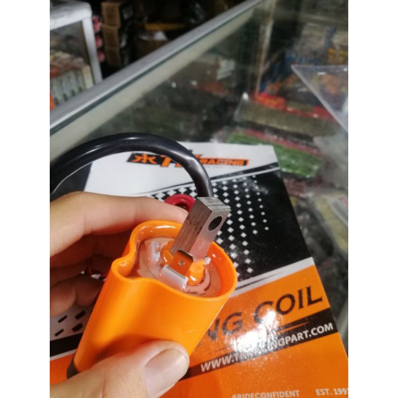 Koil Coil PENGAPIAN TK Racing Japan Original + Cangklong Tutup Busi Universal UNTUK Motor Karbu