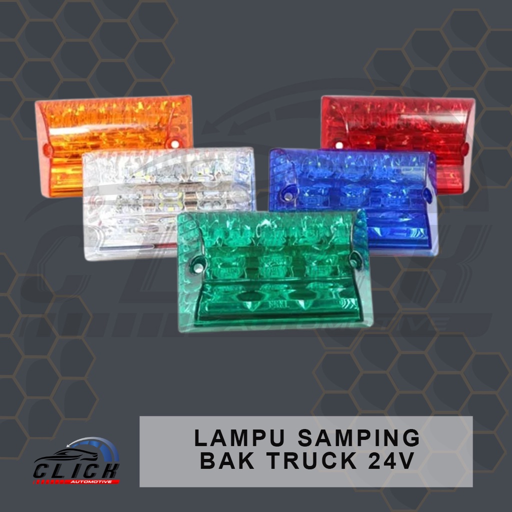 Lampu Samping bak truck mobil 24 Volt Sein nyala non Running TR 02