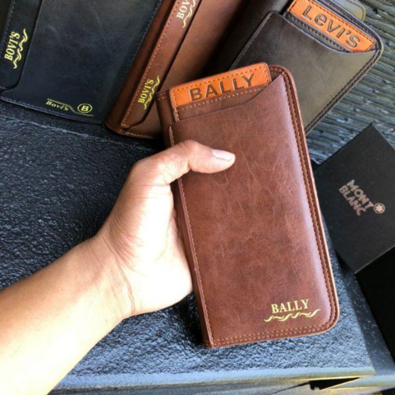 DOMPET PRIA PANJANG TERBARU LEVI'S BALLY IMPORT KULIT ASLI#dompetmurah