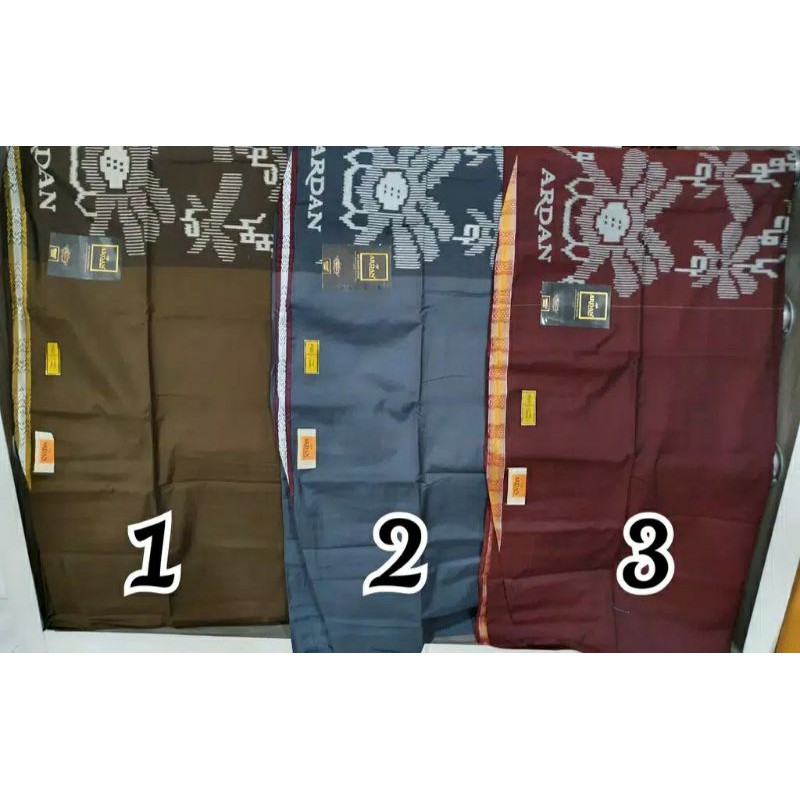Sarung ardan ketjubung warna hitam polos psd motif bhs