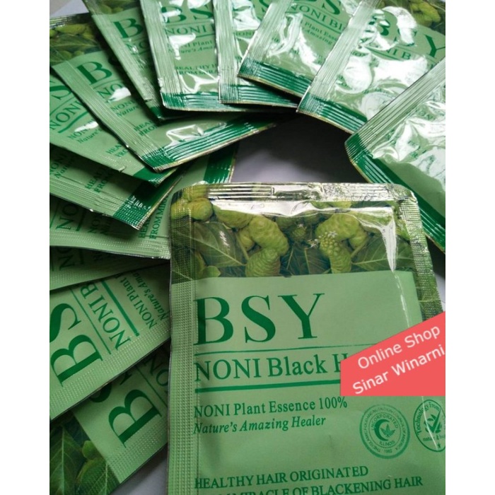 PEWARNA RAMBUT UBAN / SHAMPO PENGHITAM RAMBUT UBAN HERBAL MENGKUDU BSY