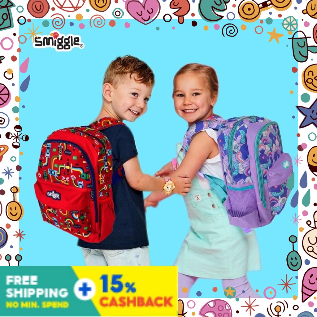 TasAnakKecil School Back Black Boy Heroes / C3.Tas Ransel Sekolah Anak Smiggle / Smiggle Junior Back