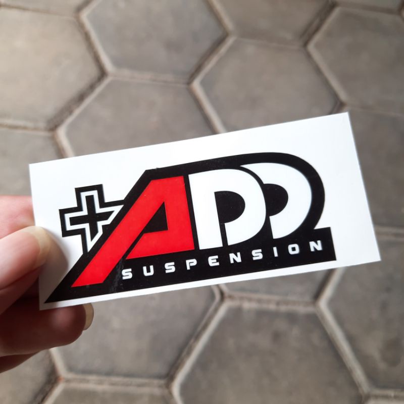

Stiker Printing ADD SUSPENSION Sticker Print Cut Shock skok Sok Motor Termurah ukuran 8,5 cm
