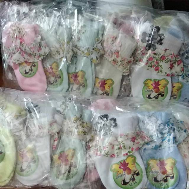 Kaos kaki renda pita anak bayi perempuan cewek newborn 1 2 tahun