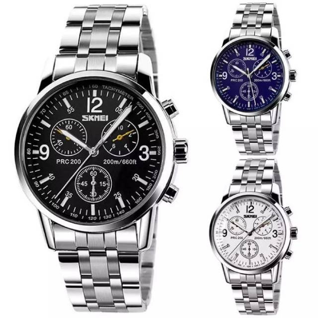 Jam Tangan SKMEI Rantai Simple Original Pria Anti Air Casual