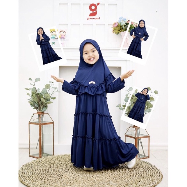 GAMIS ANAK GHOROOMI RAMPLE SYARI DRESS ANAK BUSANA MUSLIM 1 TAHUN - 5 TAHUN