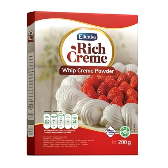 

Ellenka Rich Creme Whip Cream Powder 200gr – Whipping Krim Bubuk