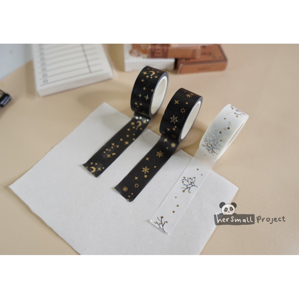 

[Hersmall.project] Washi tape hitam putih share 50cm