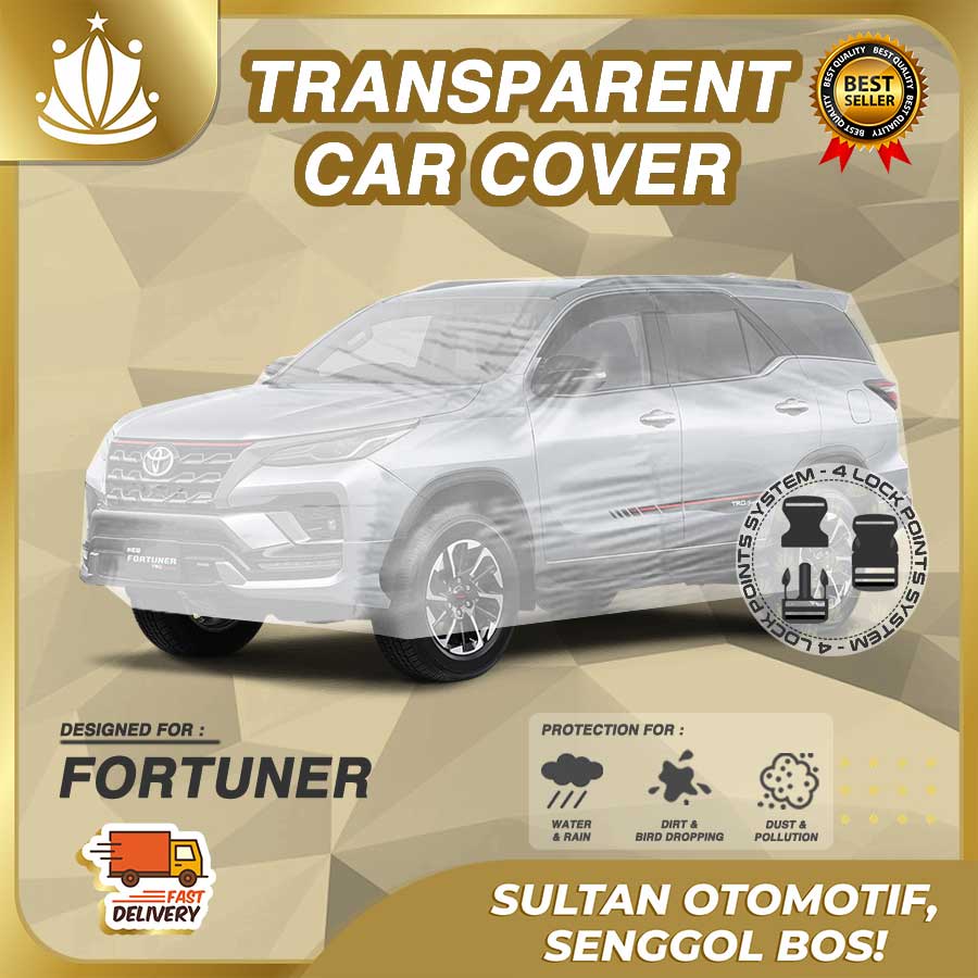 Body Cover Mobil Plastik TEBAL Fortuner WATERPROOF