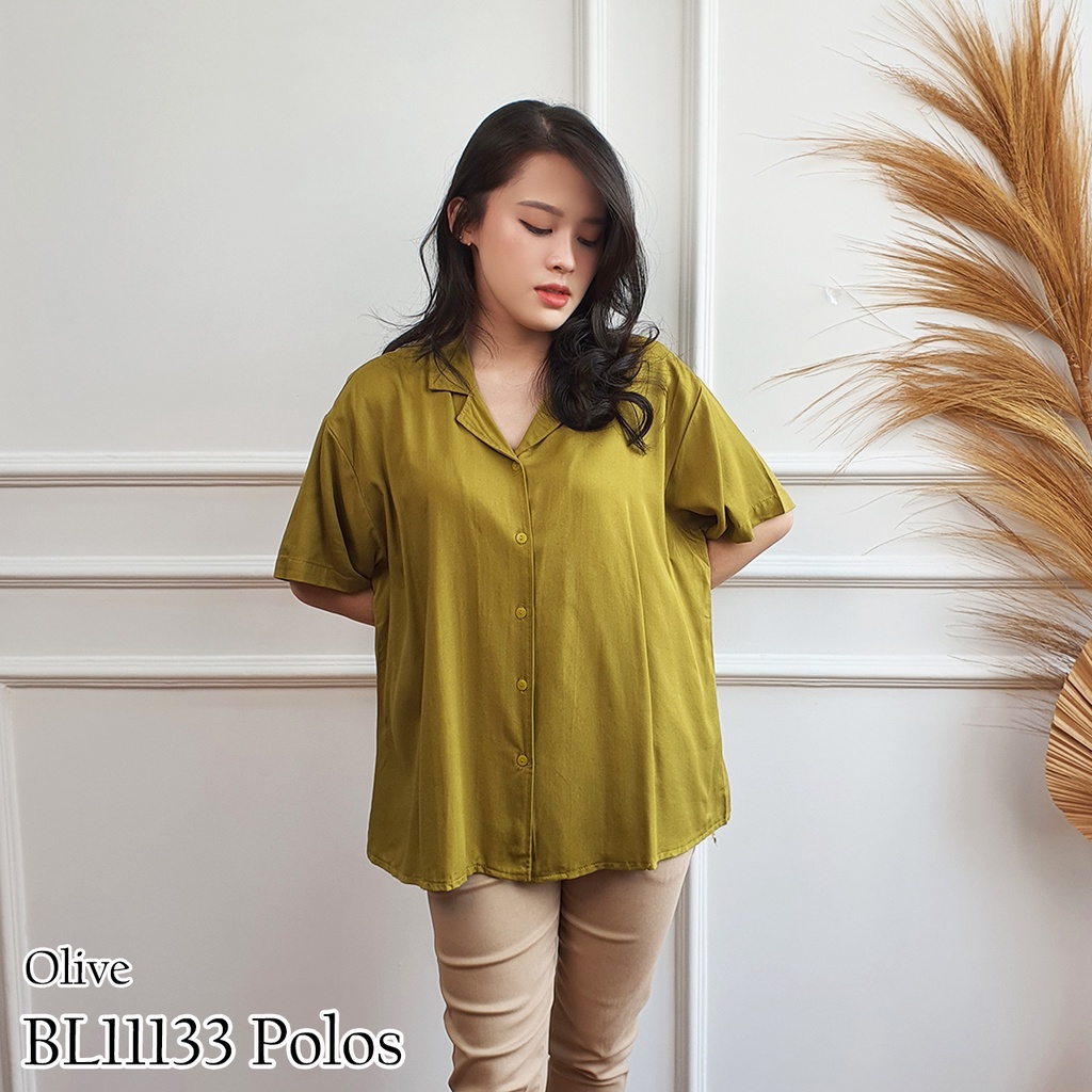 Kemeja wanita Rayon motif kemeja wanita lengan pendek casual BL11133 11133-2