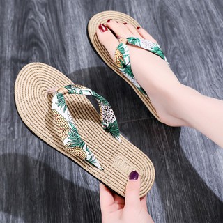 Beauryone Sandal  Jepit Wanita Anti Slip Motif Bunga  Manis 