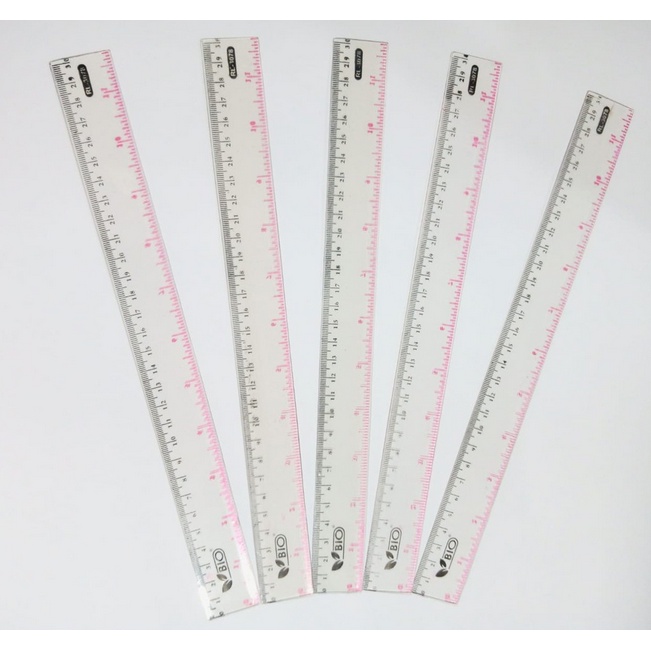 

Penggaris plastik akrilik bazic 30cm