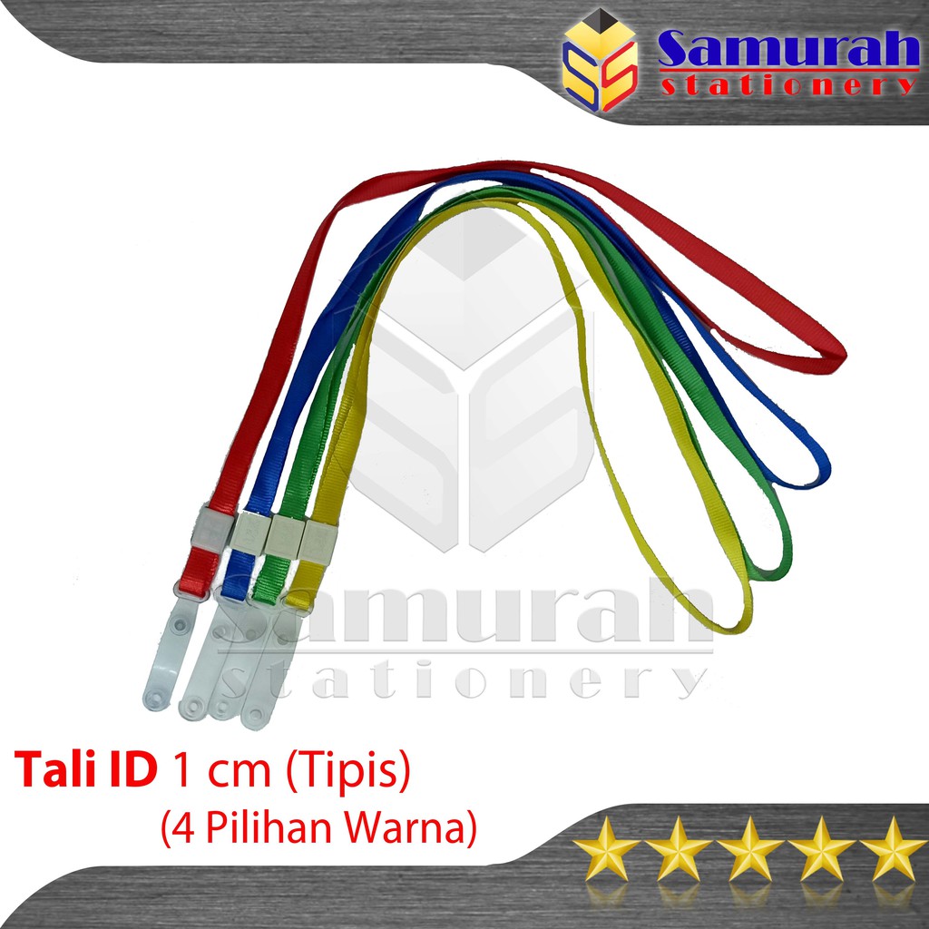 

Tali ID Card 1 cm Model Kait Plastik / bahan Tali lanyard Nylon Tipis 4 warna / Gantung Leher PerPcs