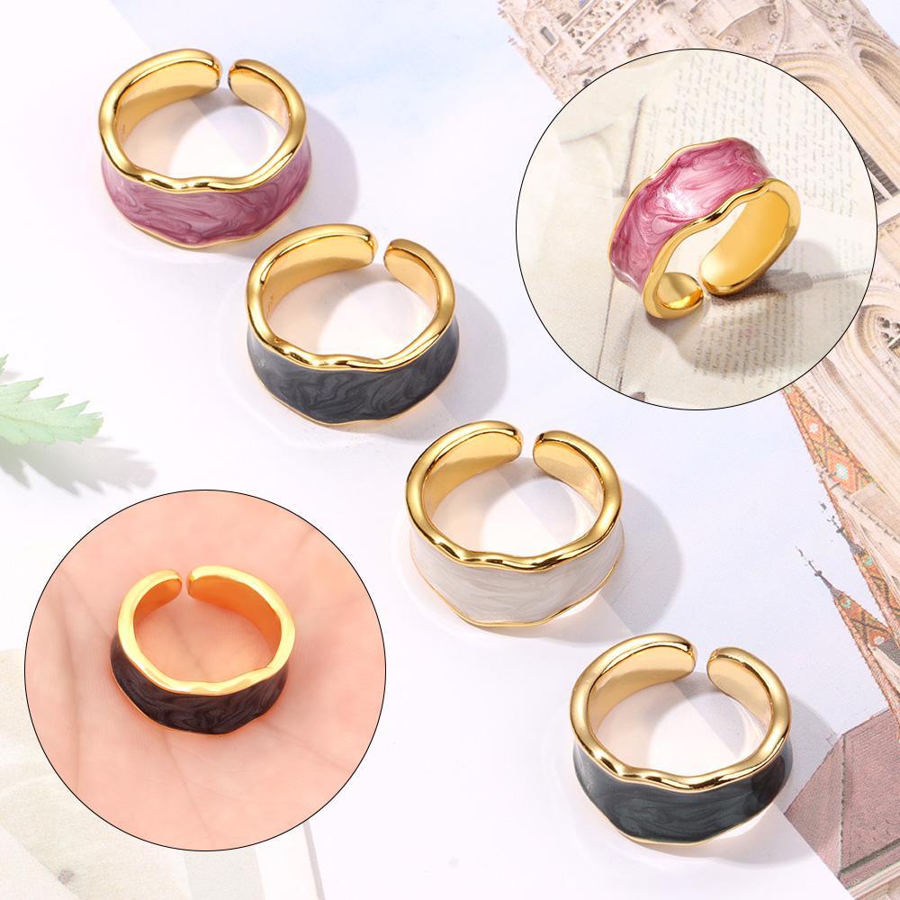 Solighter Cincin Terbuka Wanita Adjustable Handmade Wedding Rings