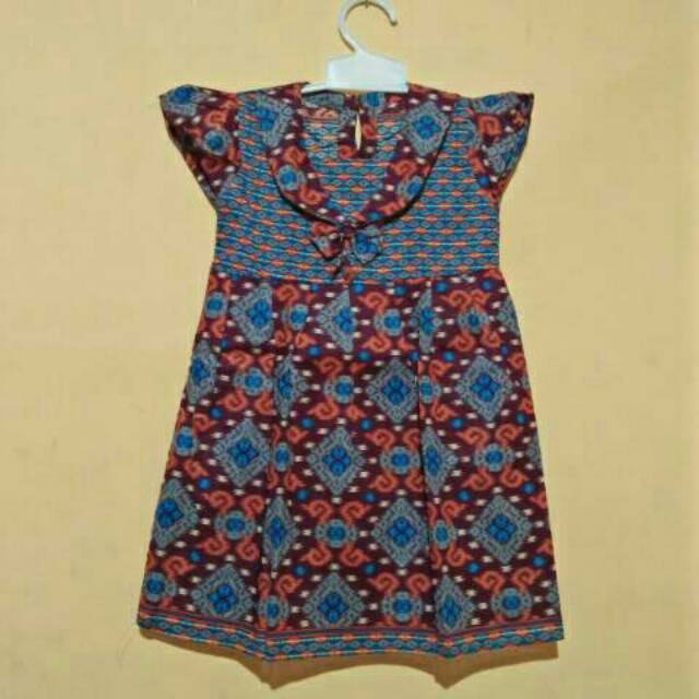 Baju batik anak perempuan umur nol sd 1,5th.(dress anak)