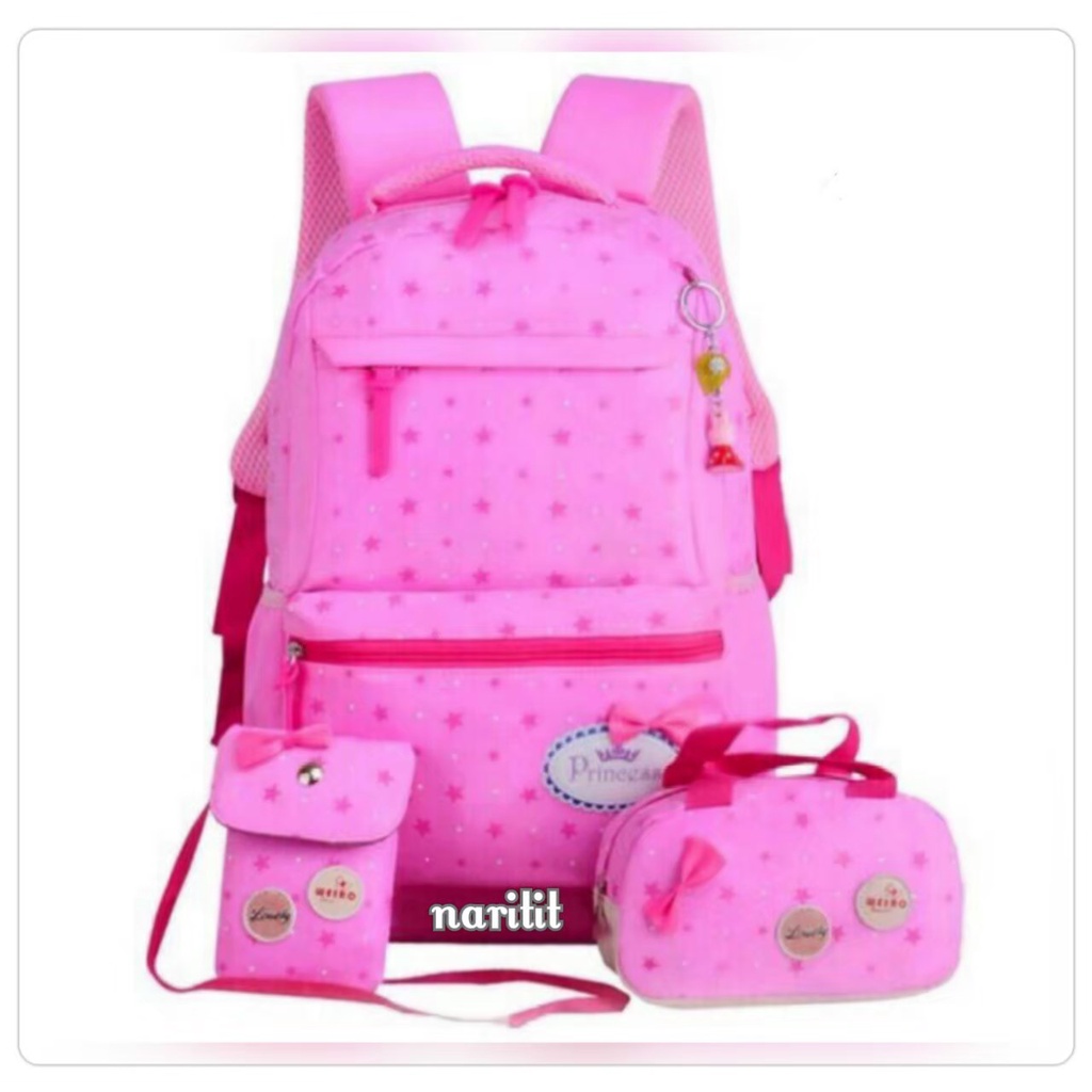 Tas  Ransel Anak Murah Berkualitas TK PAUD SD Motif Bintang Tabur Trendy