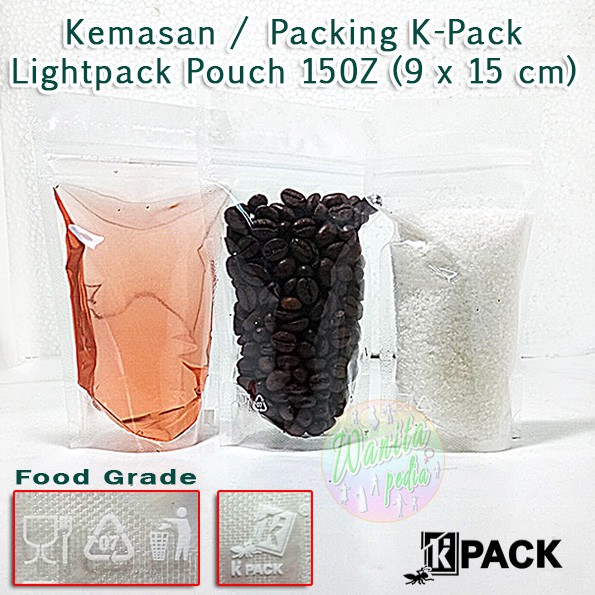 Lightpack Pouch 150Z K-Pack Plastik Kemasan Minuman Kopi Gula Ziplock