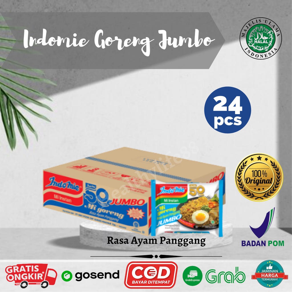 

Indomie Mi Goreng Jumbo Instan Rasa Ayam Panggang 1 Dus Isi 24 Pcs Murah