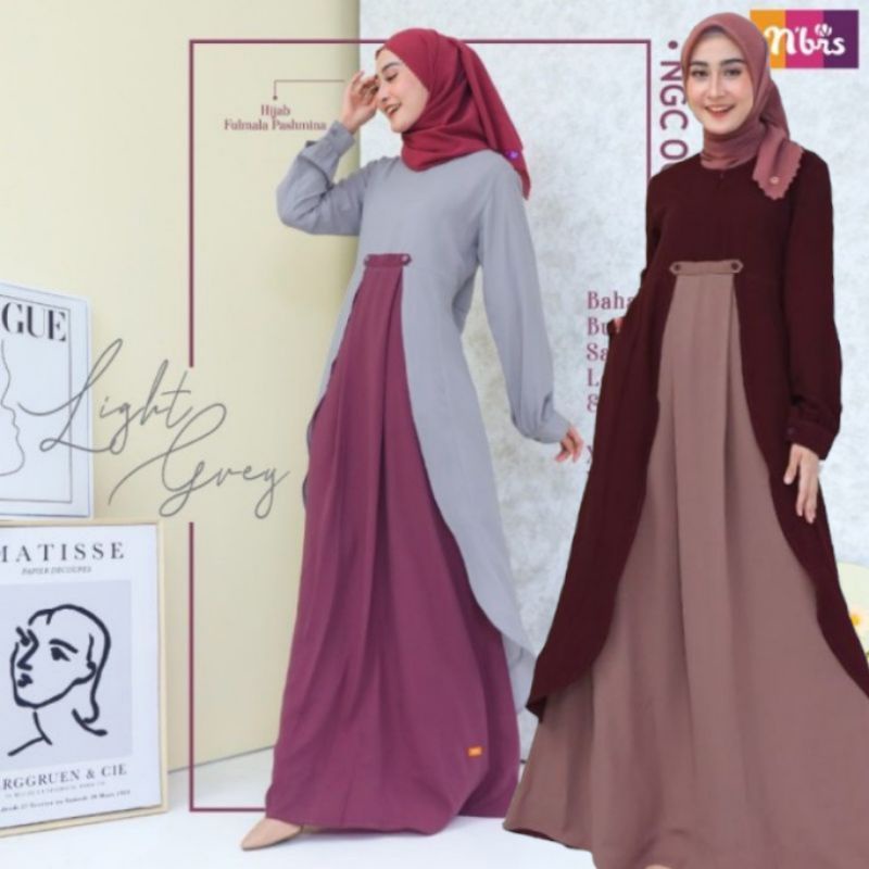 GAMIS NGC 003 LIGHTGREY MAROON ||  NIBRAS