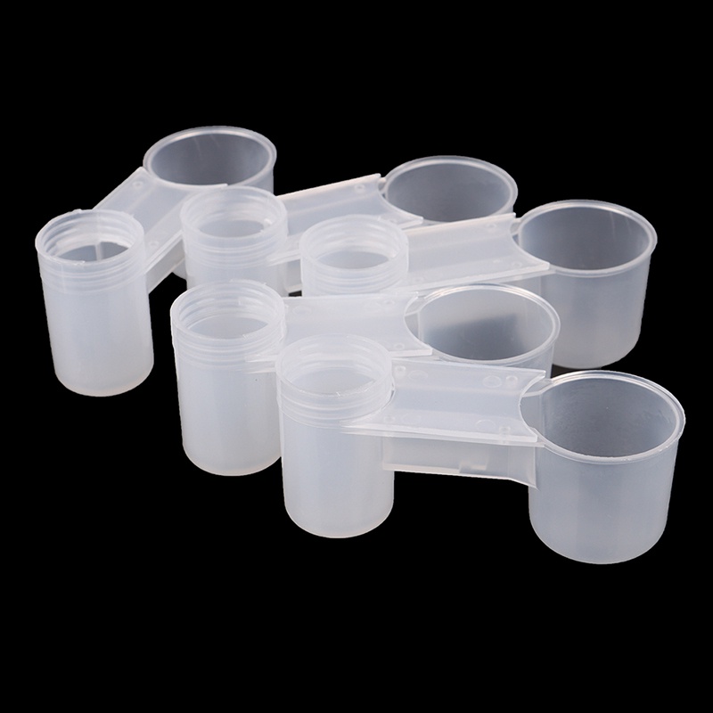 5pcs Botol Minum Pigeon Feeder Bahan Plastik Bening