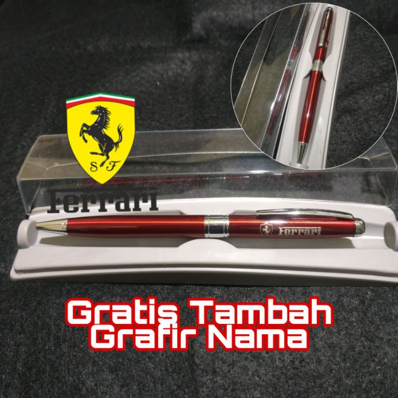 

pulpen stainless mewah Ferrari gratis tambah Grafir nama