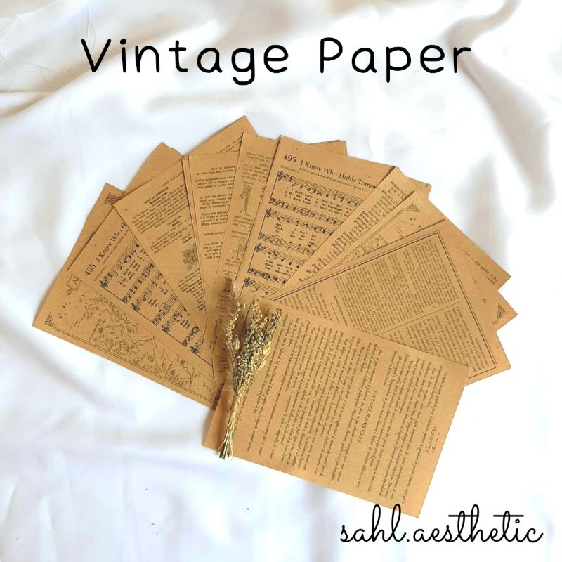 VINTAGE PAPER/ KERTAS CRAFT/ KERTAS SAMSON/ AKSESORIS FOTO/ KERTAS JADUL/ KERTAS AESTHETIC/  KERTAS COKLAT