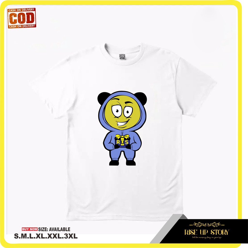 [Rise Up Story] T-SHIRT KAOS KATUN DISTRO MURAH ORIGINAL PRODUK PRIA WANITA BAJU PANDA SQUID