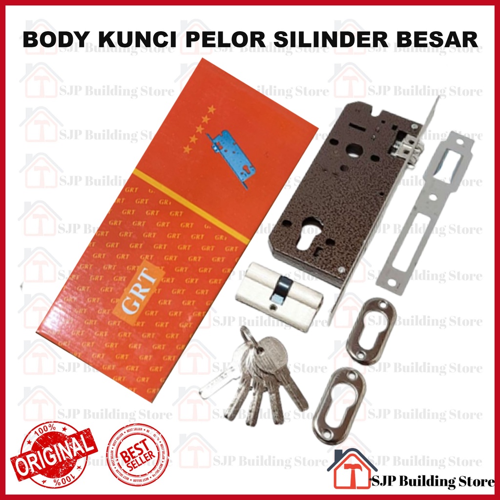 (COD) Body Kunci Pelor Besar Silinder TEBAL Bodi Pintu 2 Rumah