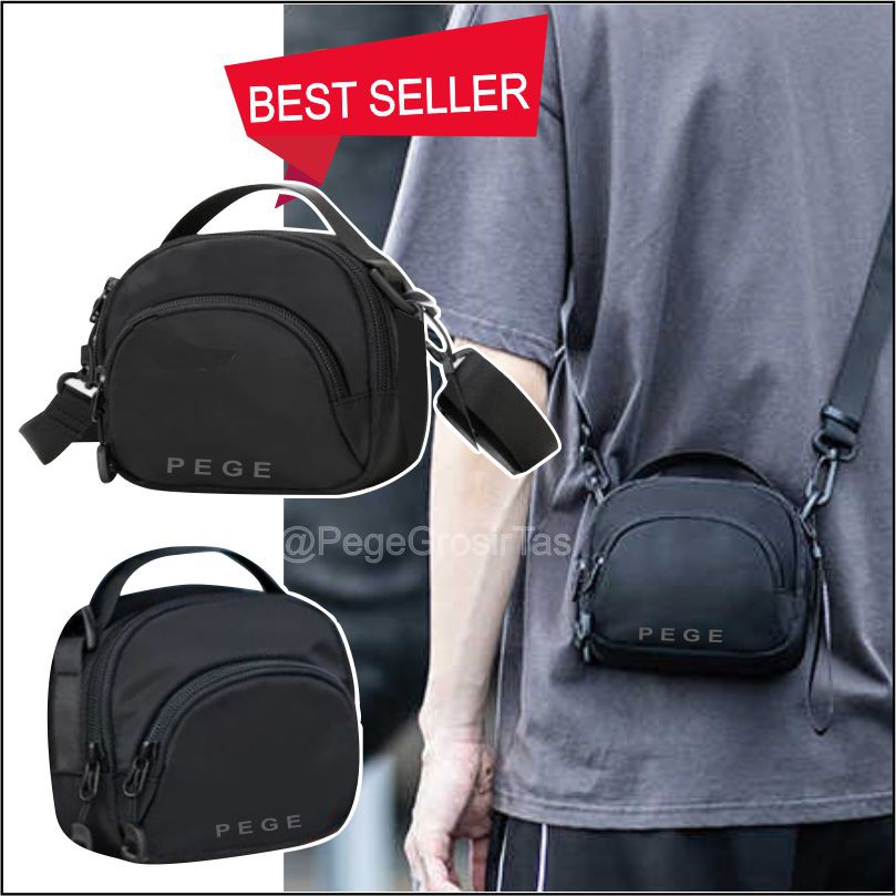 Tas Selempang Slingbag Pria Polos Slempang Kasual Keren Tas Bahu Murah - PG - 8863