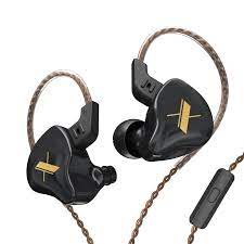 KZ EDX Stage Monitoring IEM Single Driver Earphone - MIC Garansi Resmi-Black