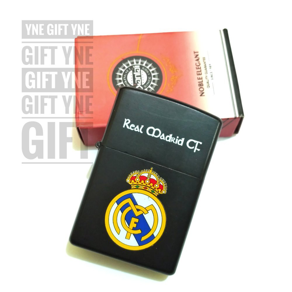 WOW KEREN COD  Korek Zippo KW WOW motif Klub Bola Real Madrid