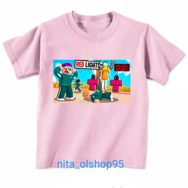 baju squid game roblox minicraft kaos anak