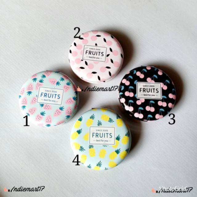 Mirror Kaca  Cermin  2 Sisi Pembesar List Besi mini kecil 
