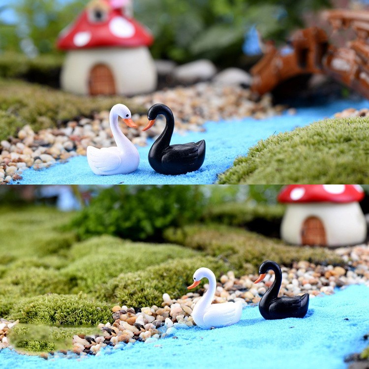 Miniatur Swan Angsa Dekorasi Maket Terarrium Dioarama - MNOB23